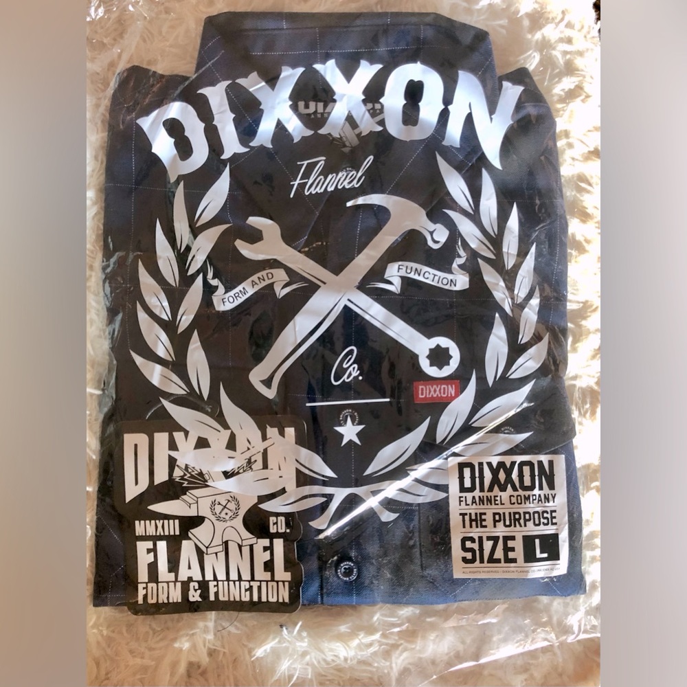 Dixxon Flannel "THE PURPOSE" Flannel. Men's Large.  New in Bag With Tags